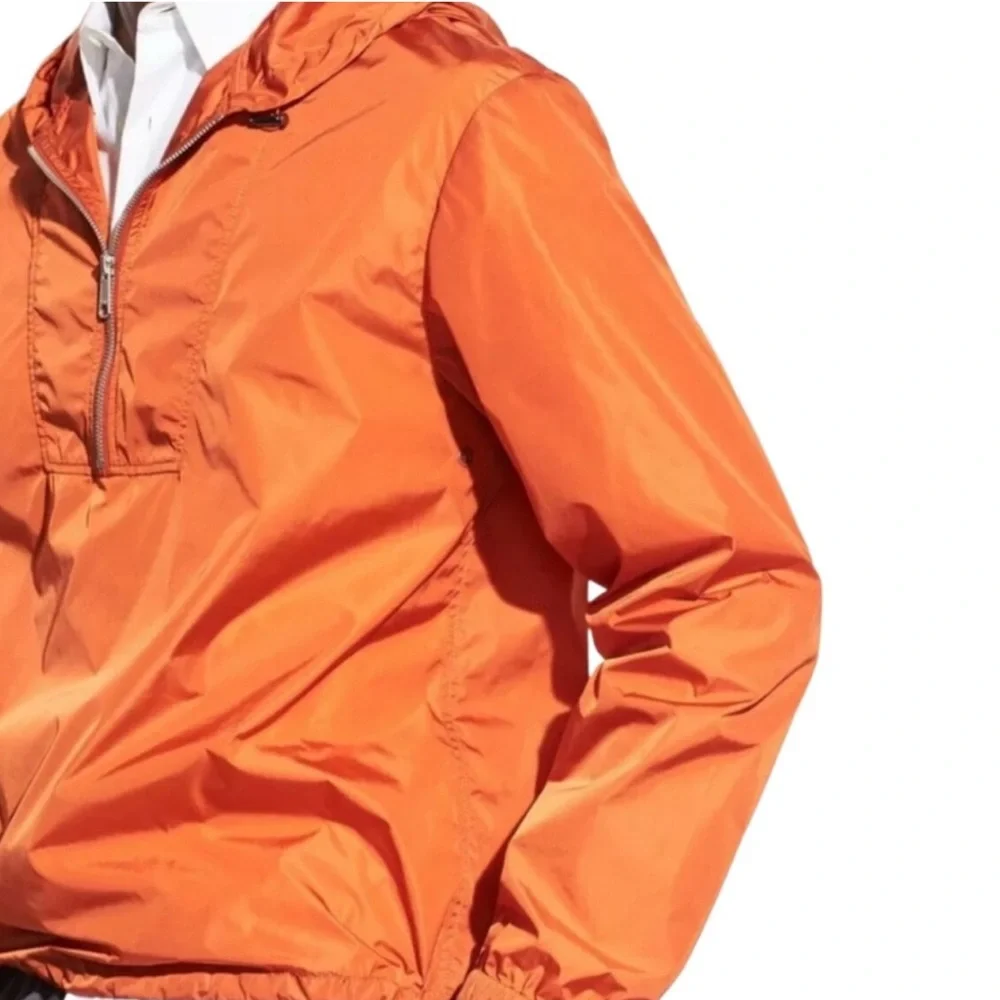 VINCE Men's Orange Windbreaker Jacket - Picture 3 of 10